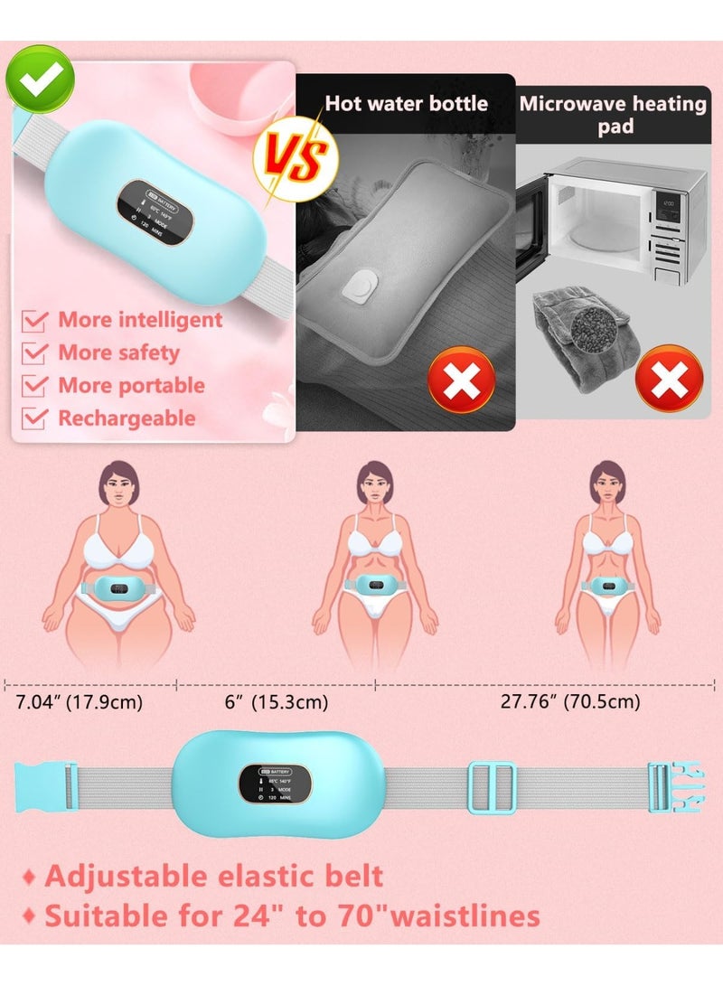 Wearable Electric Menstrual Heating Pad for Stomach and Back, USB Rechargeable, Wireless Pain Relief Belt for Teen Girls and Women - Image 3